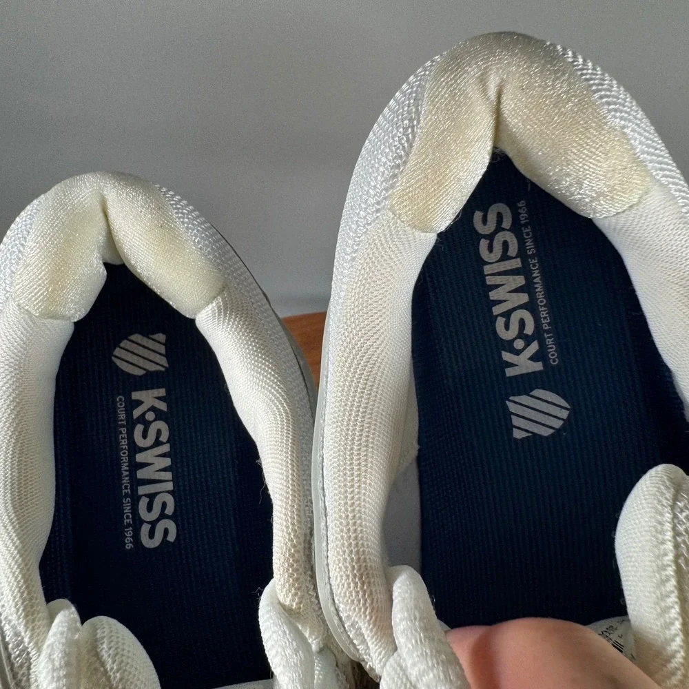 K-Swiss Hypercourt Express Womens 8.5 Tennis Shoes White Silver 93377-153-M Low